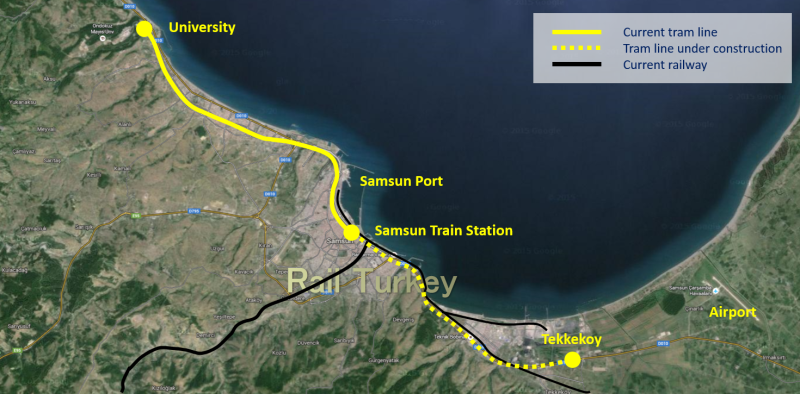 Samsun Tram Routes